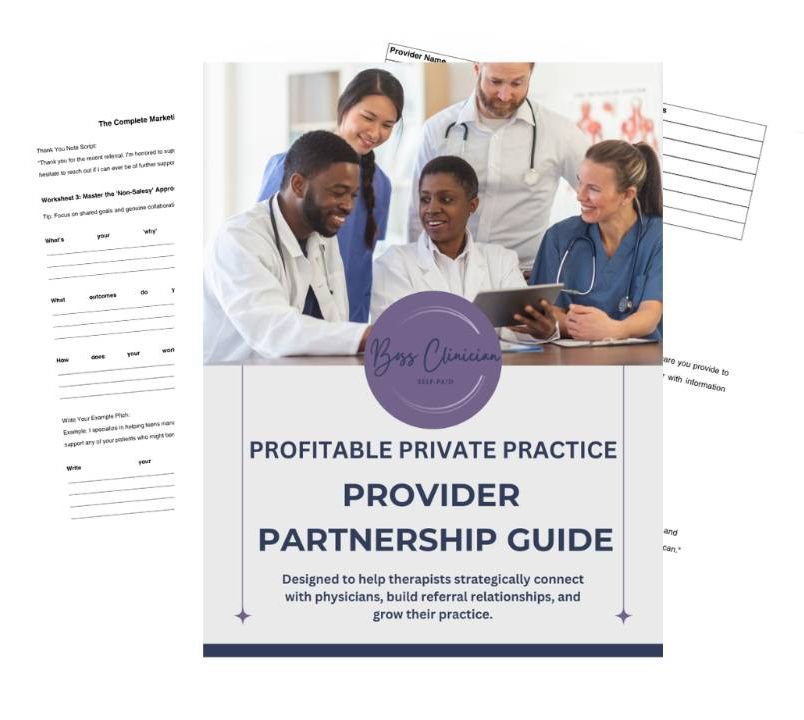 Referral partnership guide for private practice therapists
