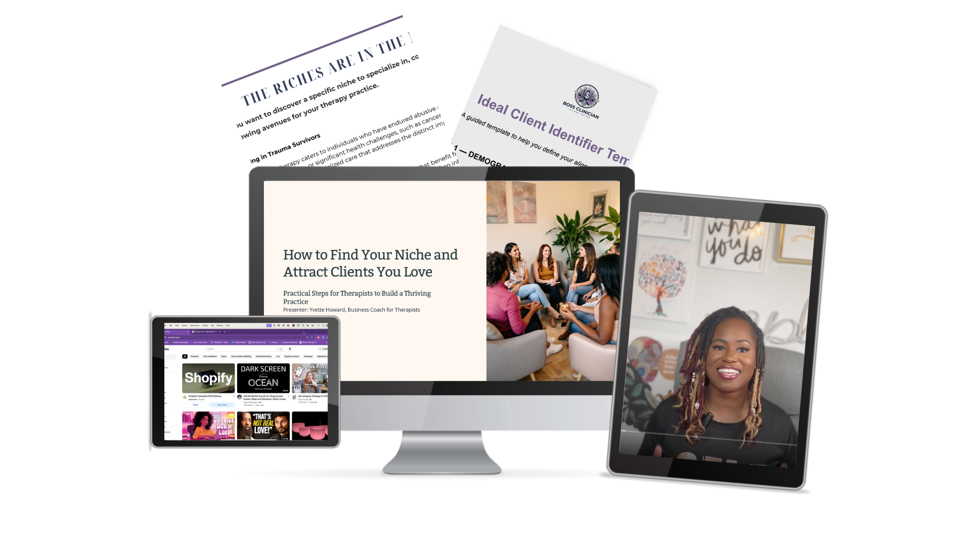 Therapist niche and branding training Boss Clinician